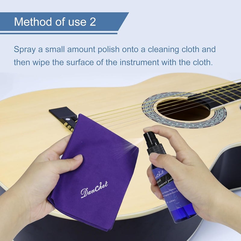 Danchet Guitar Cleaner-Polish 60ml-Body and Fretboard Maintenance Cleaner, Polish-Musical Instruments polish-Instrument Accessories - Image 4